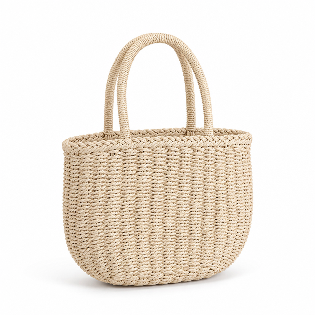 Spacious Handwoven Natural Wicker Tote