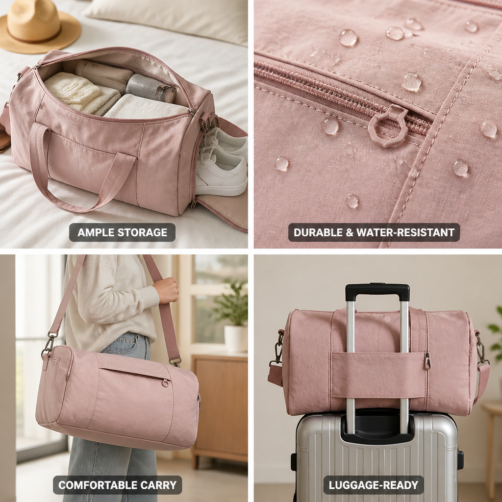 Spacious Multiple-Pocket Durable Travel Duffle Bag