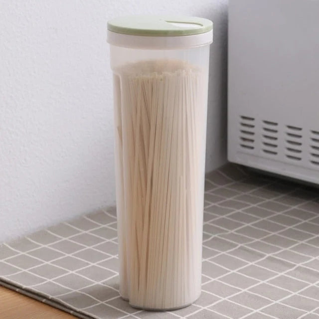 Spaghetti Storage Container Rotating Portion-Control Lid