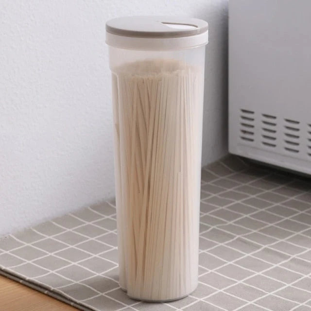 Spaghetti Storage Container Rotating Portion-Control Lid