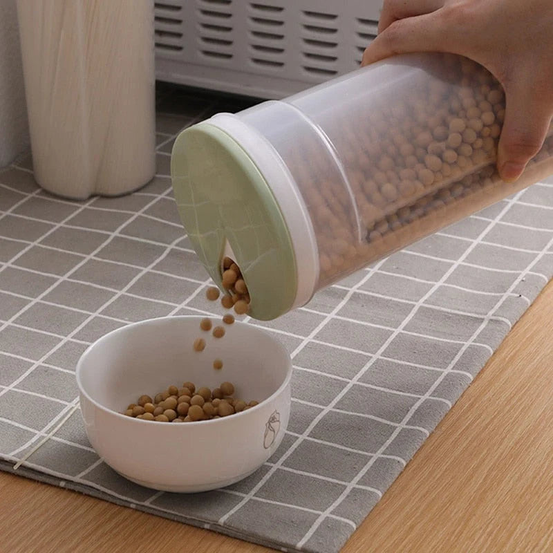 Spaghetti Storage Container Rotating Portion-Control Lid