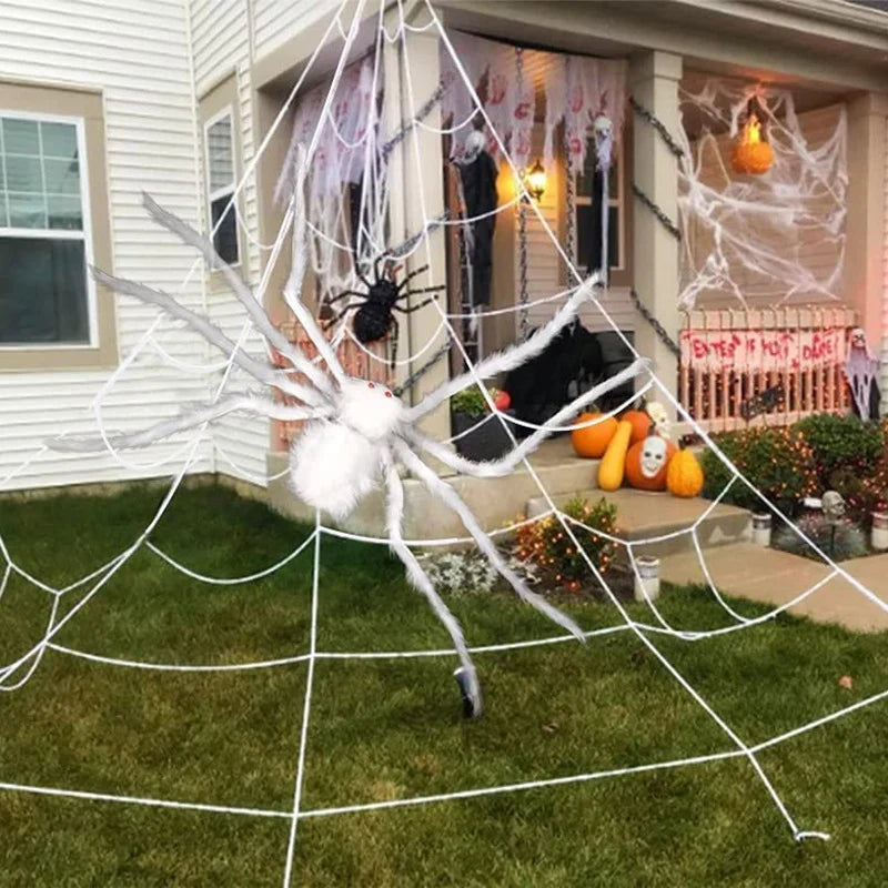 Spider Decoration Light-Up Realistic Fluffy Body Weatherproof Mountable