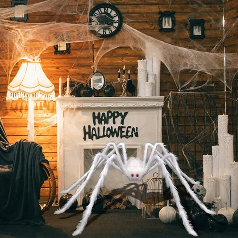 Spider Decoration Light-Up Realistic Fluffy Body Weatherproof Mountable