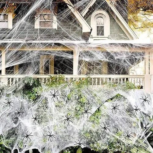Spider Web Decor 200 Sq Ft Includes Nine Spiders