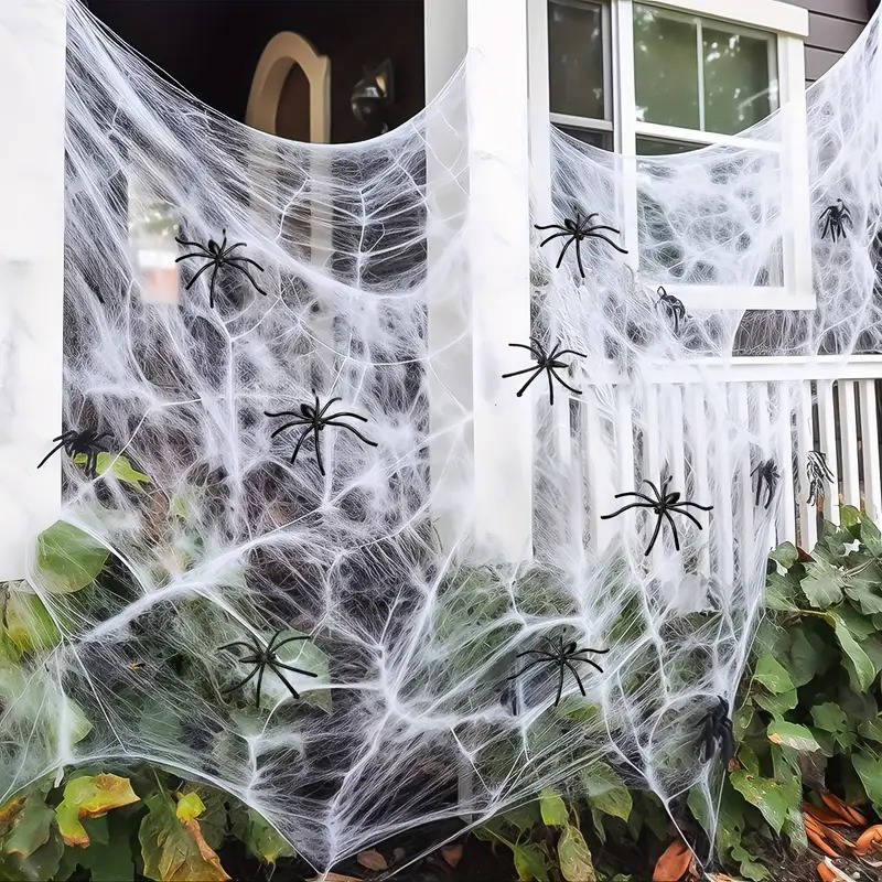 Spider Web Decor 200 Sq Ft Includes Nine Spiders