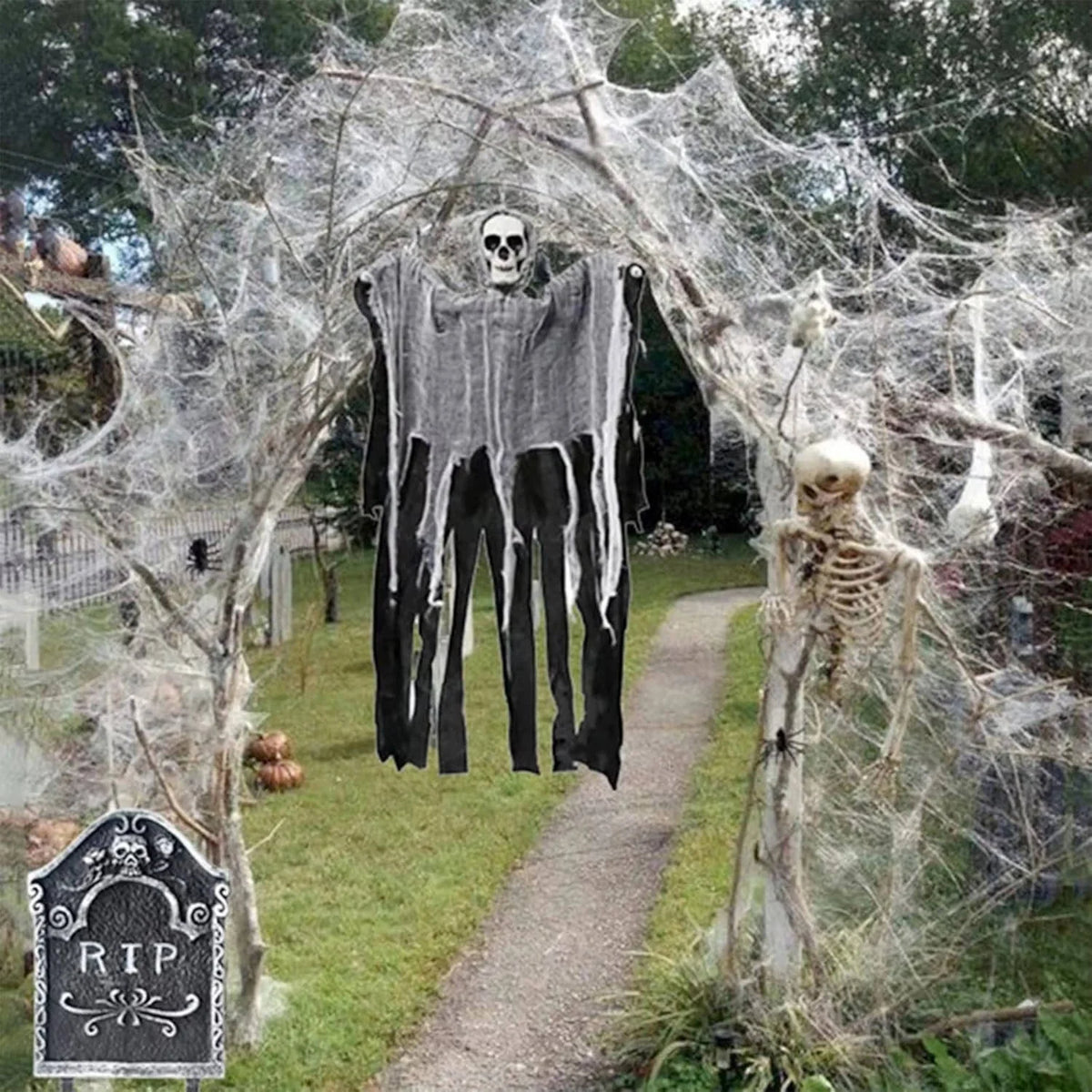 Spider Web Decor 200 Sq Ft Includes Nine Spiders