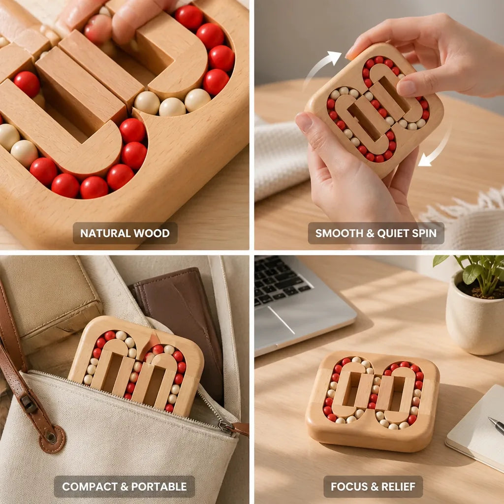 Spin Puzzle Wooden Smooth & Quiet