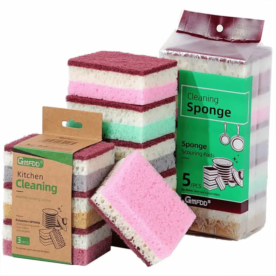 Sponge Brush Triple-Layer Non-Scratch Ergonomic Handle