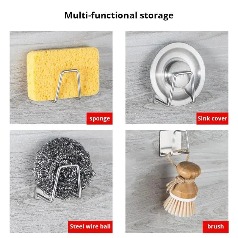 Sponge Holder Stainless Steel Space-Saving Dishwasher-Safe