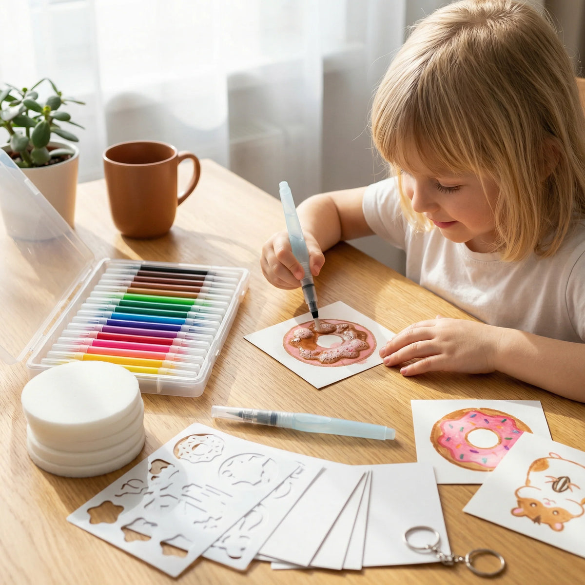 Sponge Stamp Set Bubble Texture Multiple Shapes No Mess