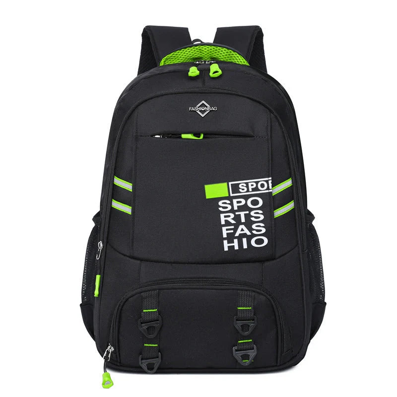 Sports Backpack Multiple Compartments Water-Resistant Fabric & Padded Straps
