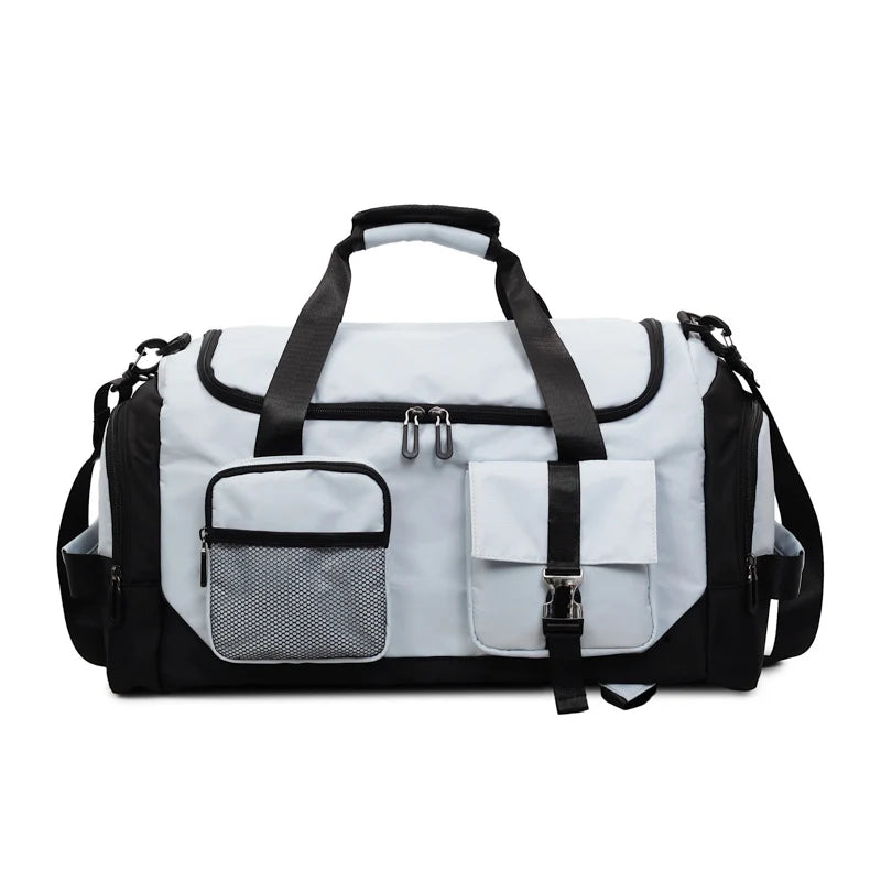 Sports Duffel Bag Water-Resistant Multi-Pocket Padded Handles