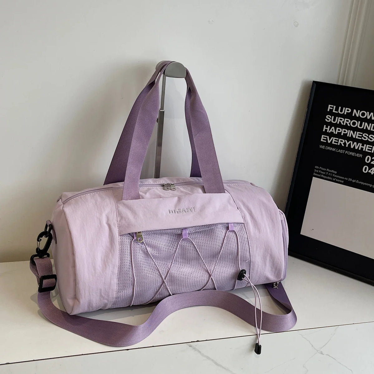 Sports Duffle Bag Large Capacity Durable Fabric Removable Strap