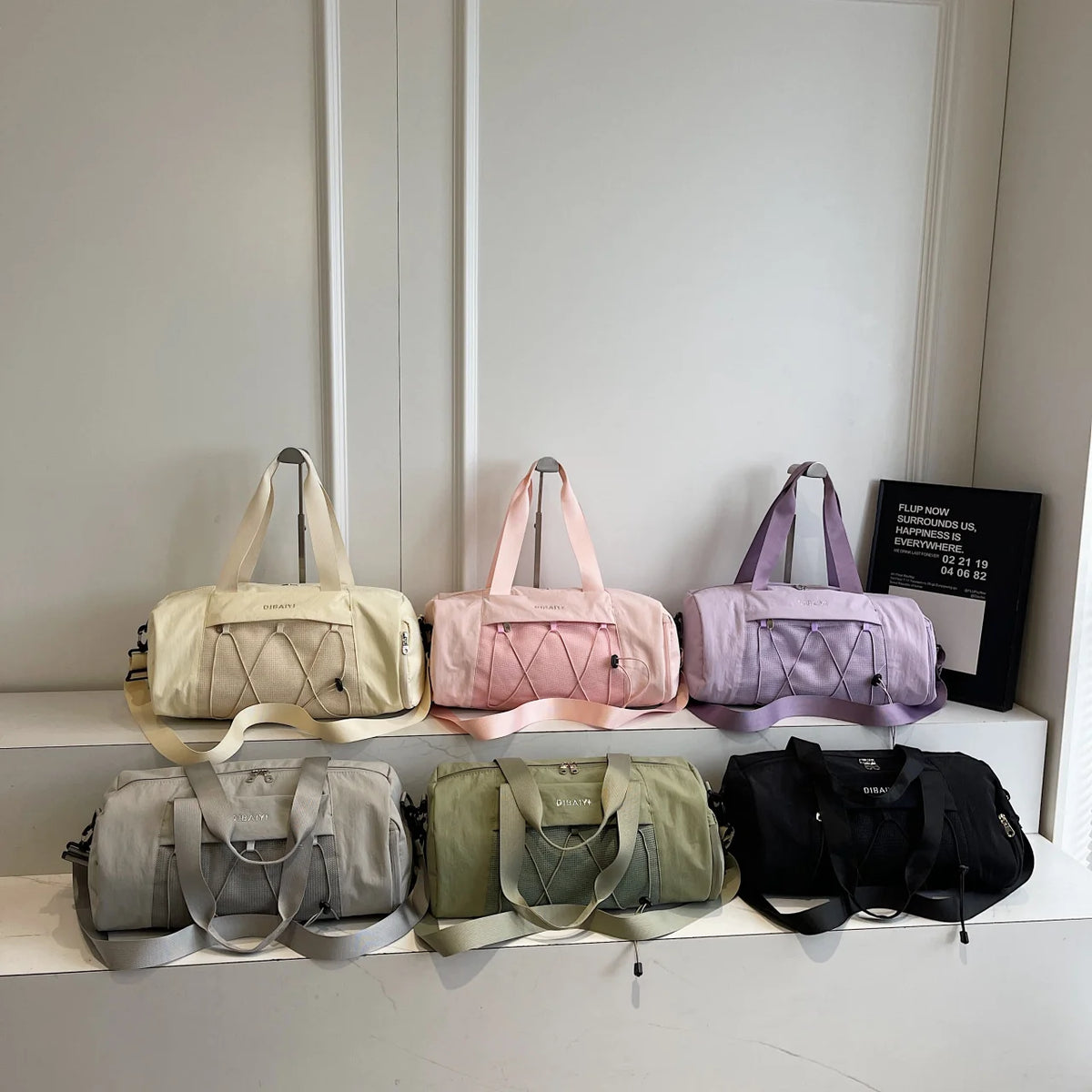 Sports Duffle Bag Large Capacity Durable Fabric Removable Strap
