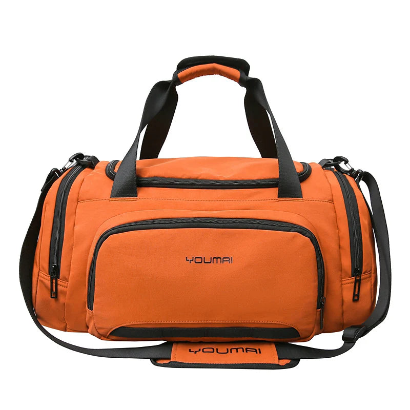 Sports Duffle Bag Spacious Multiple Pockets Adjustable Shoulder Strap