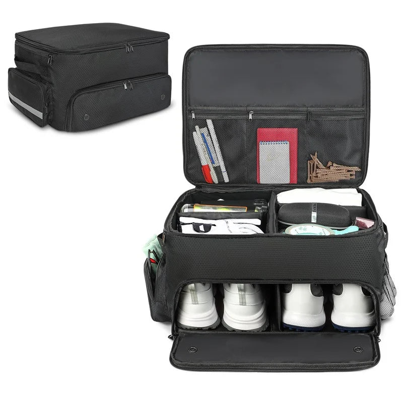 Sports Gear Organizer Multi-Compartment Zippered Lightweight