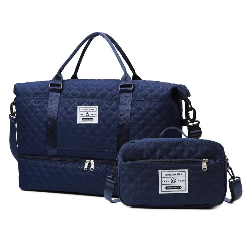 Sports Travel Bag Waterproof Spacious Quilted Detachable Strap