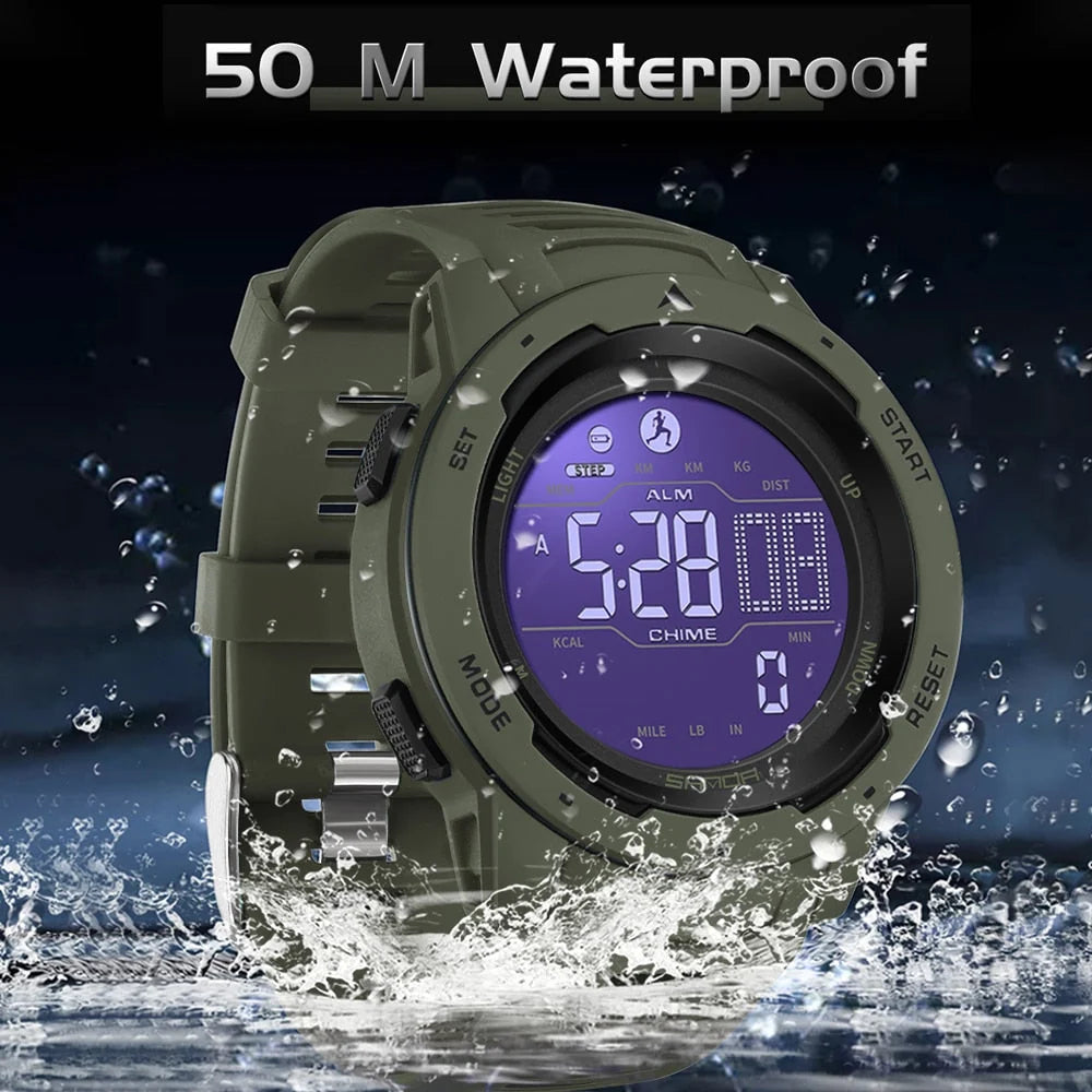Sports Watch Built In Pedometer Waterproof 5 ATM