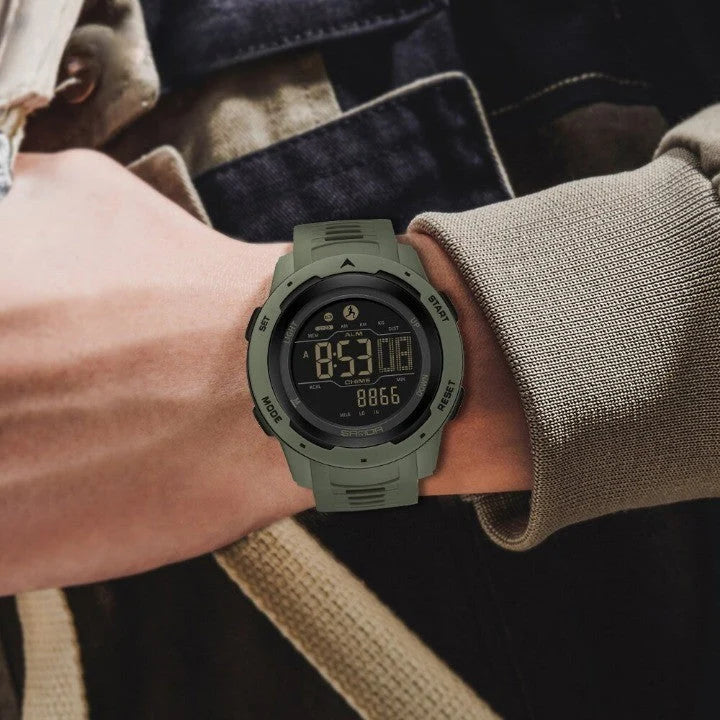 Sports Watch Built In Pedometer Waterproof 5 ATM