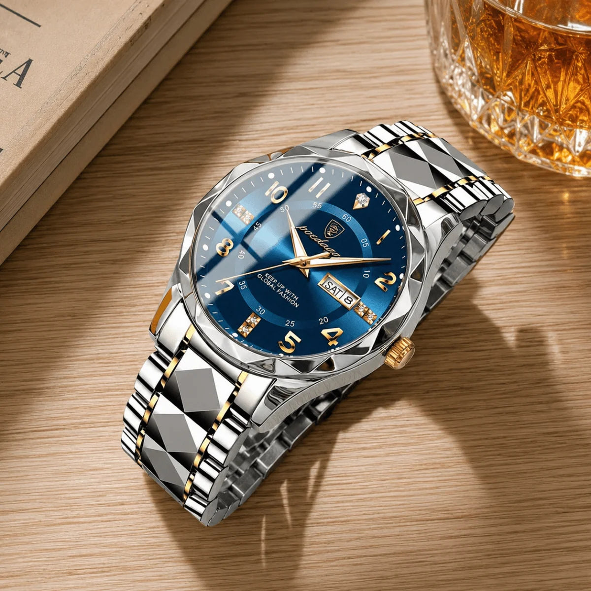Sports Watch Titanium Case Water Resistant to 164 Ft