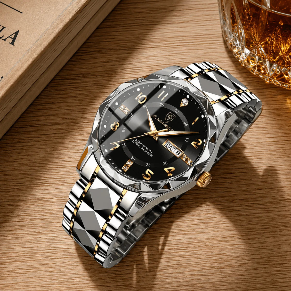 Sports Watch Titanium Case Water Resistant to 164 Ft