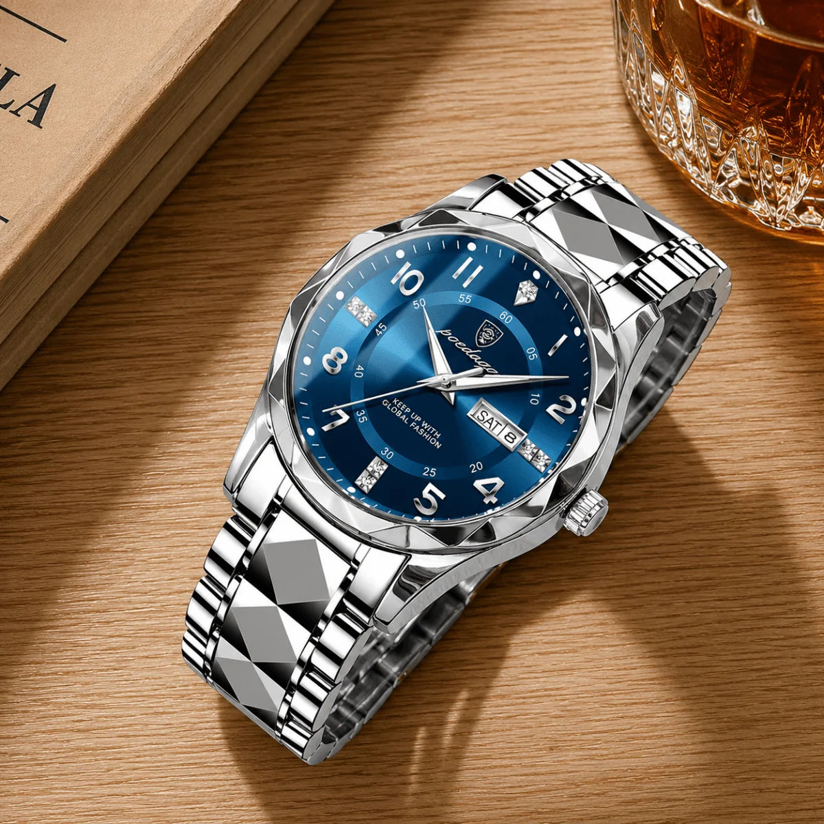Sports Watch Titanium Case Water Resistant to 164 Ft