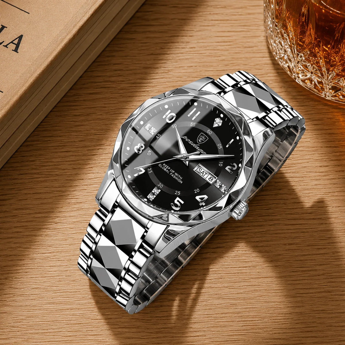 Sports Watch Titanium Case Water Resistant to 164 Ft