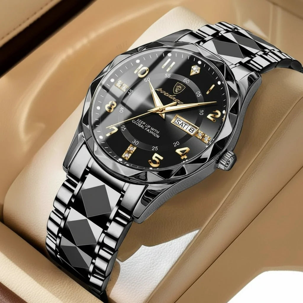 Sports Watch Titanium Case Water Resistant to 164 Ft
