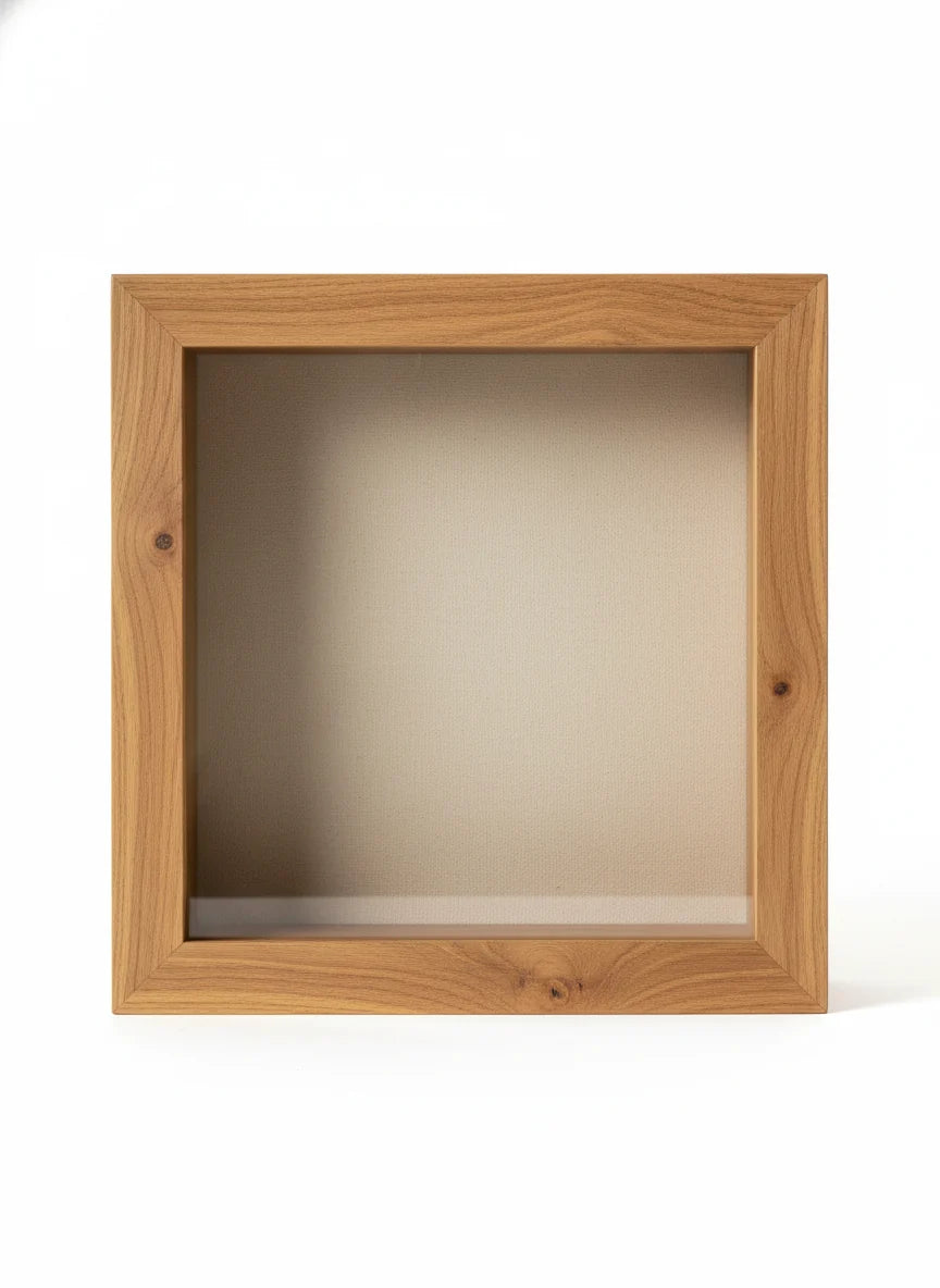 Square Shadow Box Frame Linen Back & Acrylic Front