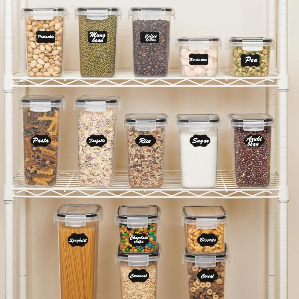 Stackable Container Set Clear Sides & Airtight Clamp Lids