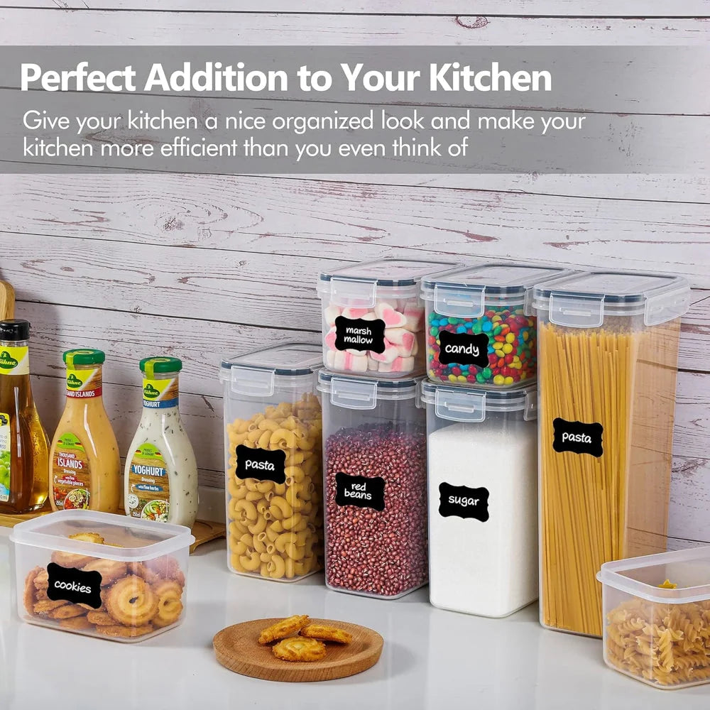 Stackable Container Set Clear Sides & Airtight Clamp Lids
