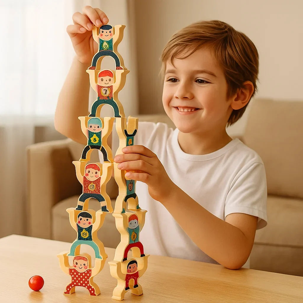 Stacking Game Solid Wood & Non-Toxic Paint