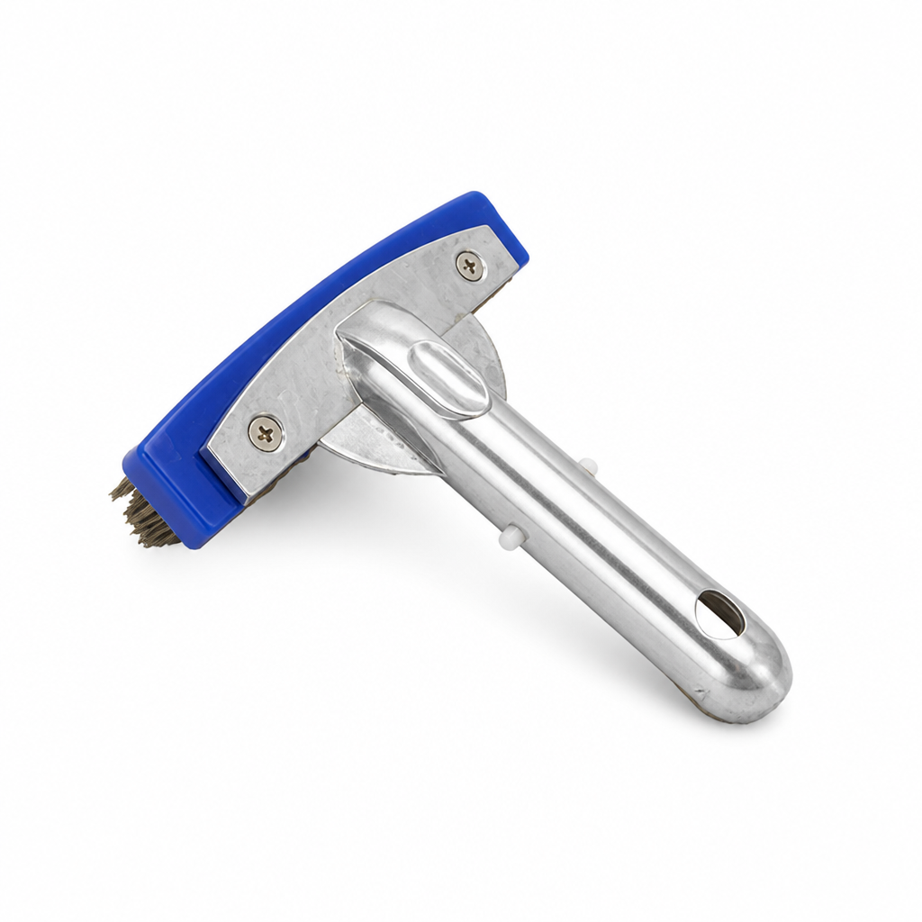 Stainless Steel Bristles & Reinforced Aluminum Handle Pool Brush (5-Inch)