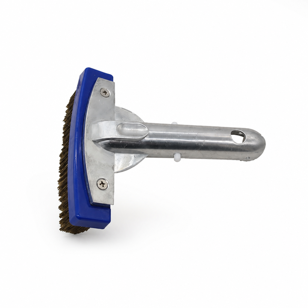 Stainless Steel Bristles & Reinforced Aluminum Handle Pool Brush (5-Inch)