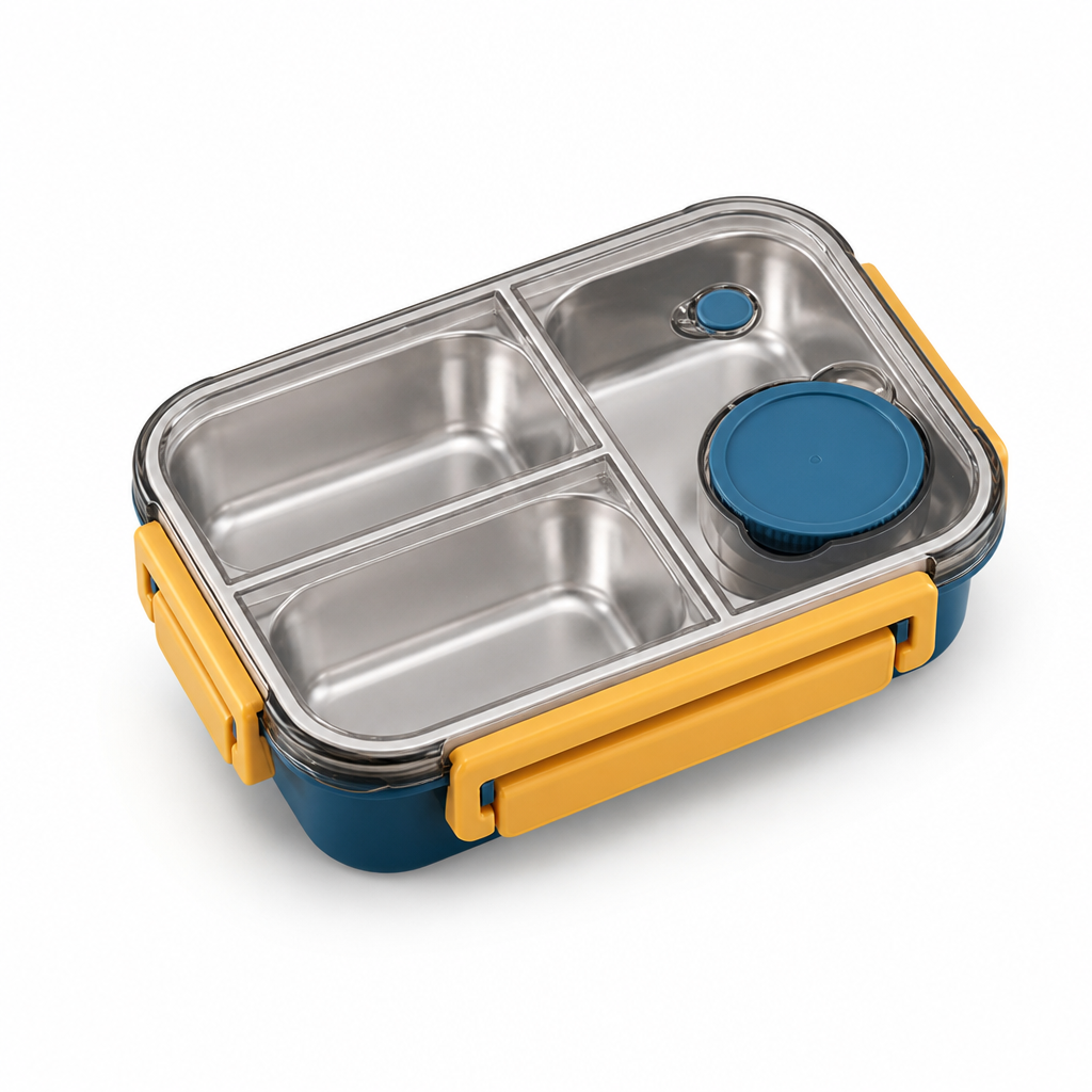Stainless Steel Compartments & Cutlery Drawer Bento Box