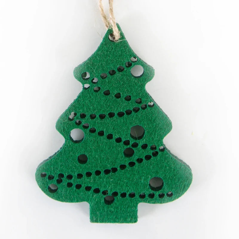 Star Ornament Felt With Hanging Cord