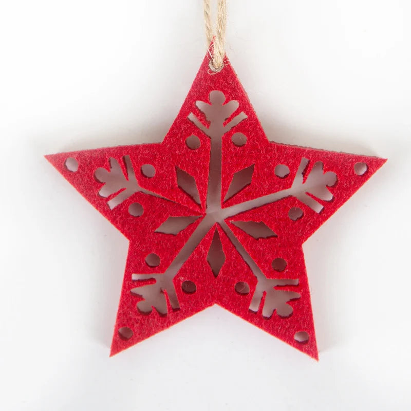 Star Ornament Premium Felt Hanging Cord