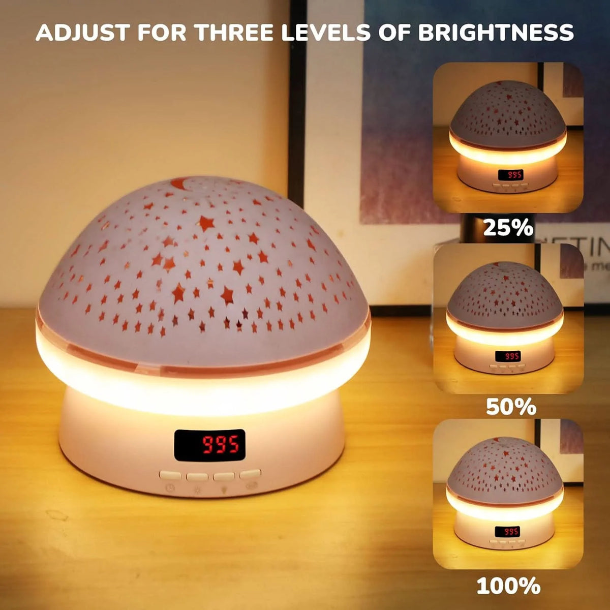 Star Projector 16 Colors 360-Degree Rotation Timer & Remote Control