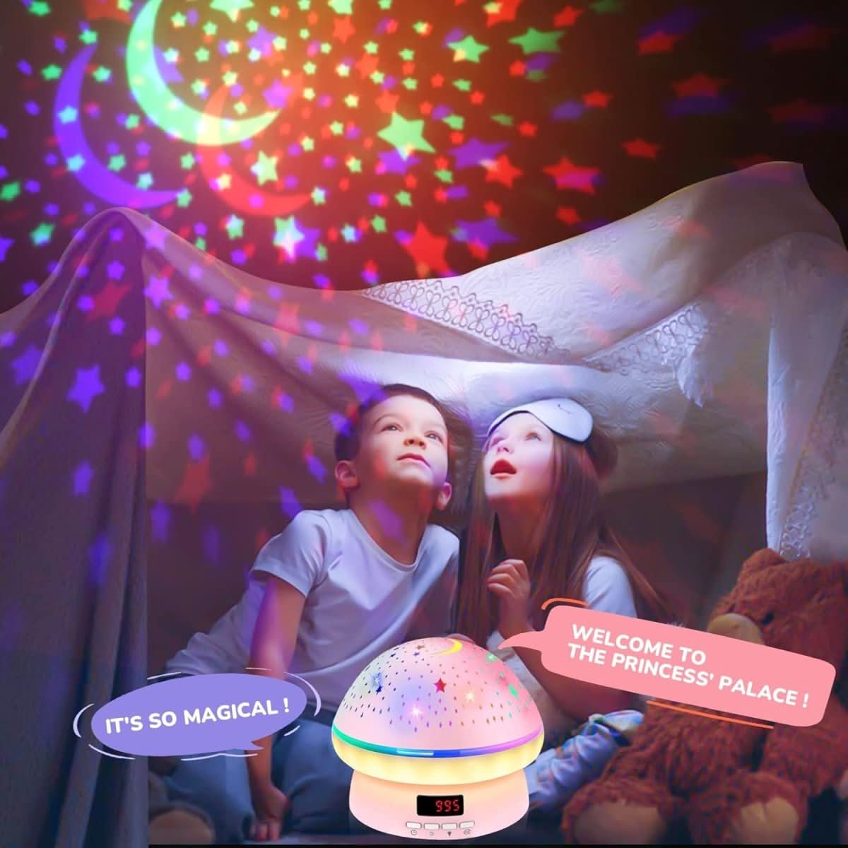 Star Projector 16 Colors 360-Degree Rotation Timer & Remote Control