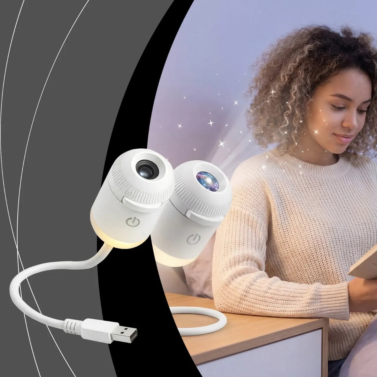 Star Projector 300-Lumen Portable Eye-Protection Technology