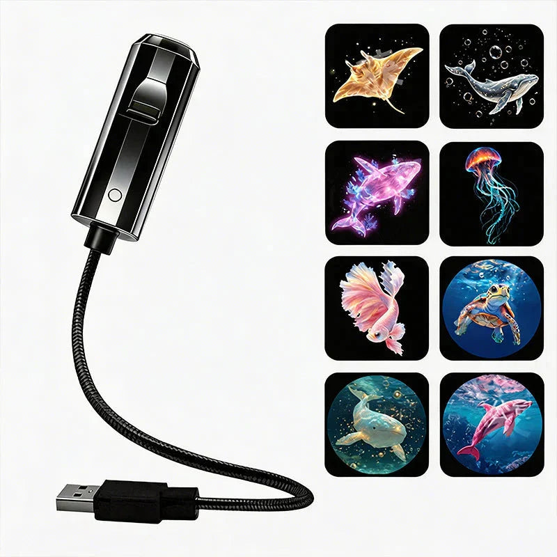 Star Projector Night Light 10 Interchangeable Slides USB Powered