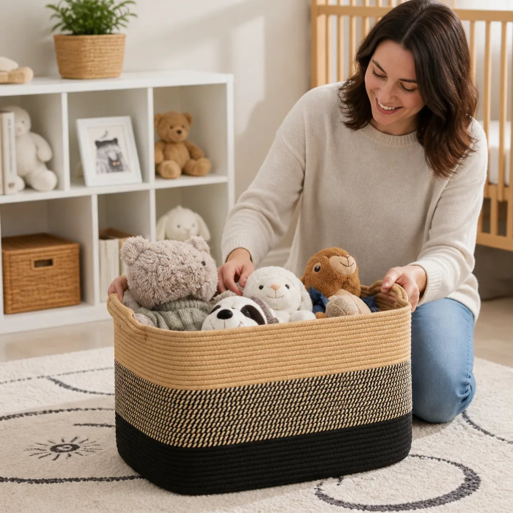 Storage Basket 55 L Foldable & Washable Polyester