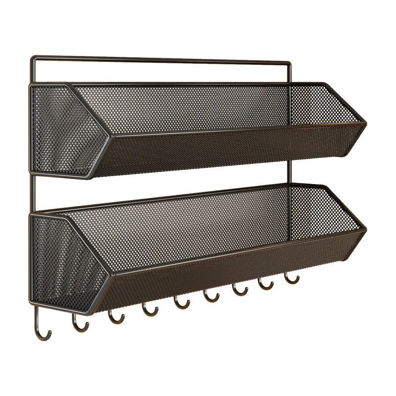 Storage Basket Over-Cabinet Hanging Rust-Resistant Metal Mesh