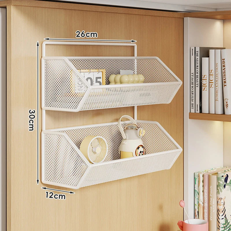 Storage Basket Over-Cabinet Hanging Rust-Resistant Metal Mesh