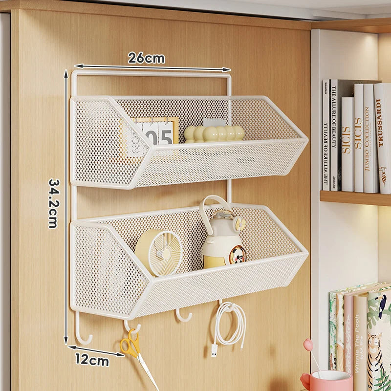 Storage Basket Over-Cabinet Hanging Rust-Resistant Metal Mesh