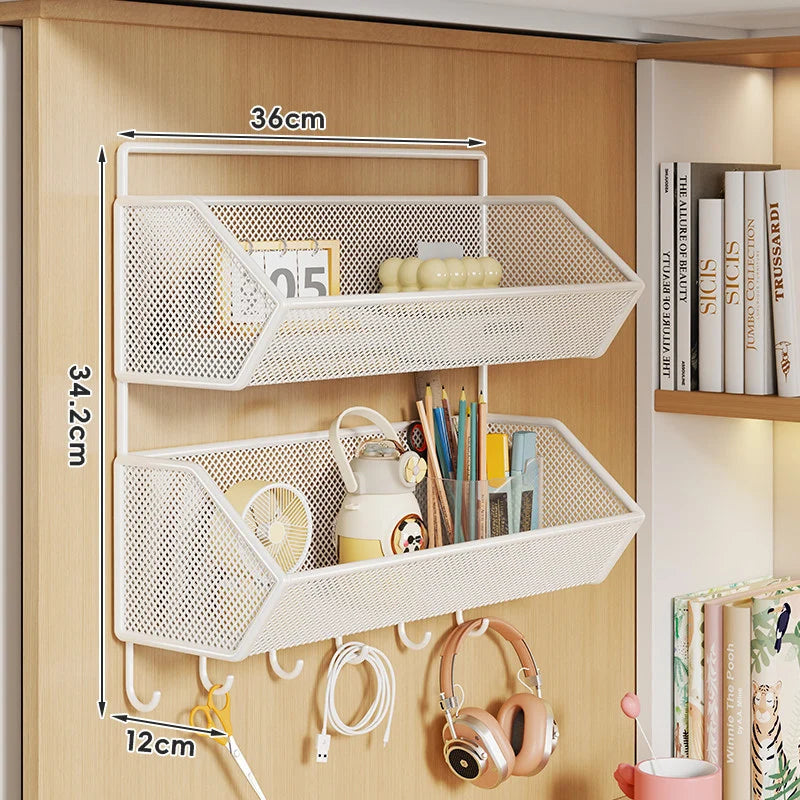 Storage Basket Over-Cabinet Hanging Rust-Resistant Metal Mesh