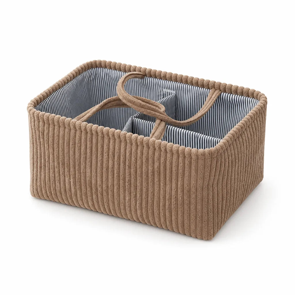 Storage Basket Polyester Multiple Compartments With Handles
