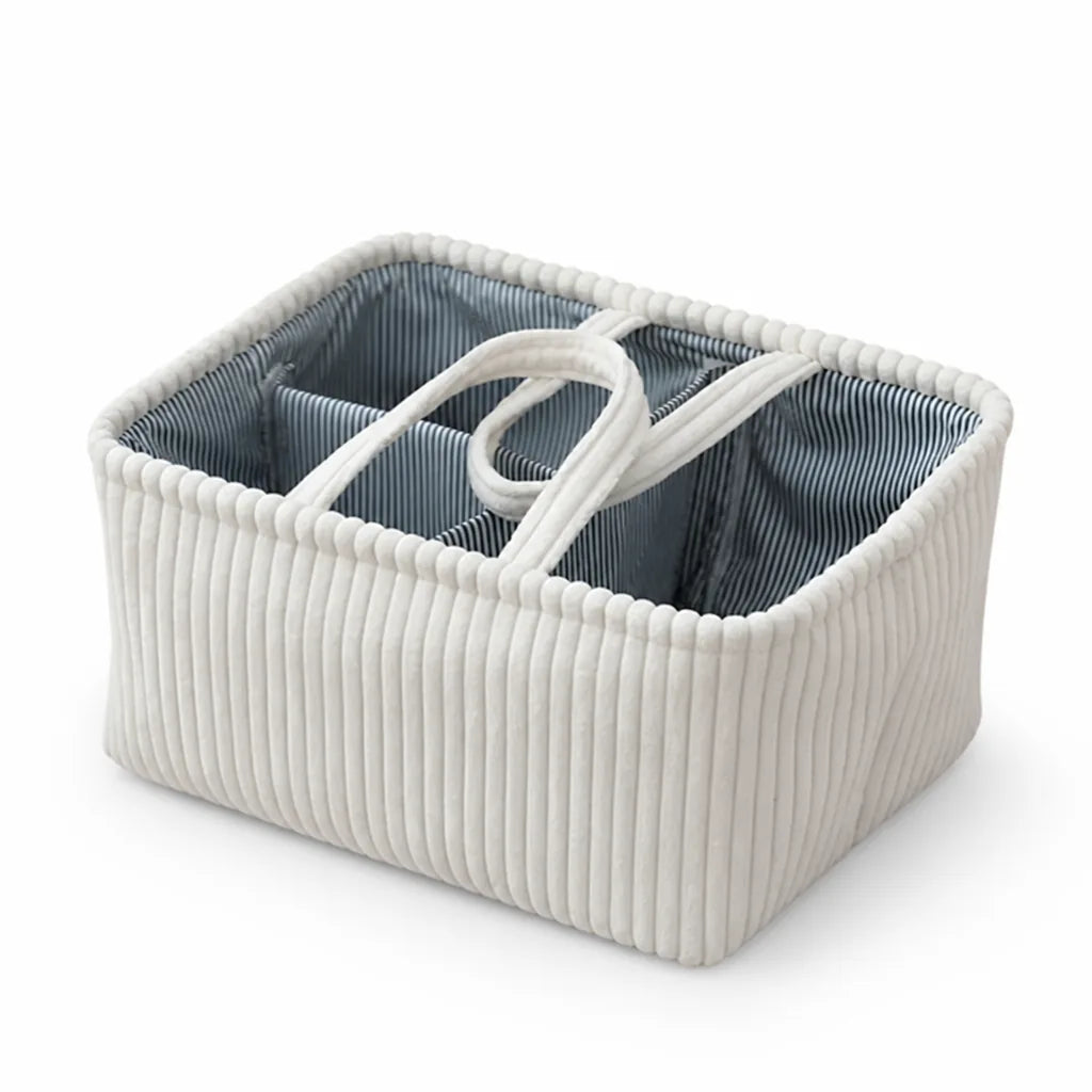 Storage Basket Polyester Multiple Compartments With Handles