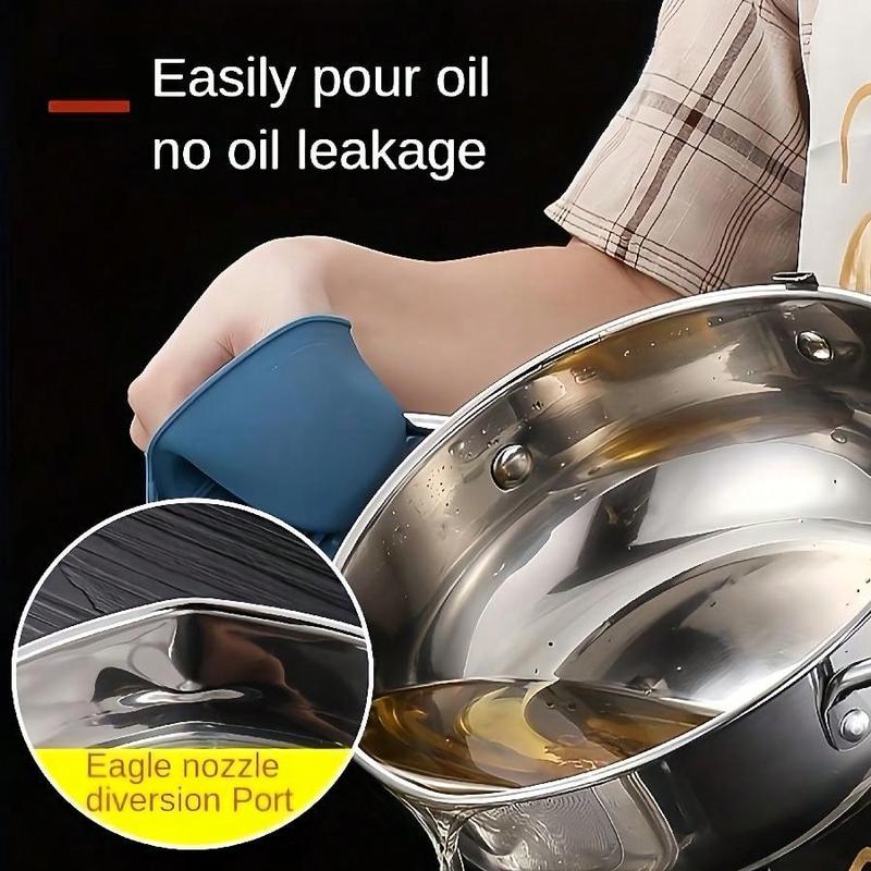 Stovetop Deep Fryer Stainless Steel Built-In Thermometer Fry Basket