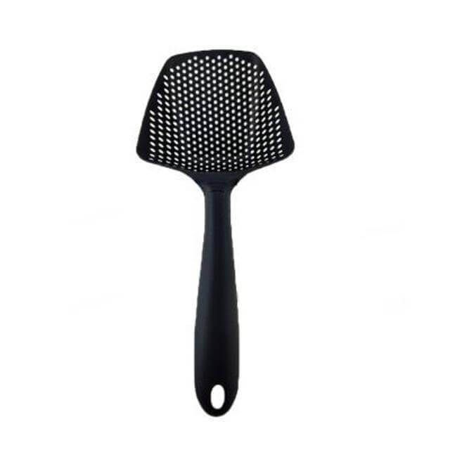 Strainer Spoon Plastic Dishwasher-Safe S scoop-and-Drain Design